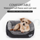 Pet Sofa Dog Bed Doghouse Warm Sleeping Cushion for Pet Supplies (Black L)