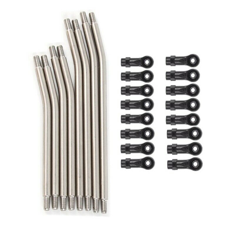 10Pcs Metal Link 5mm Rod Ends Linkage Set for Axial SCX10 II 90046 90047 RC I8Y8