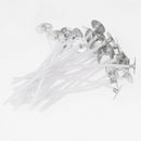 200x Waxed Wick White With Metal Tabs  For Candle Making Supply 70mm 30mm