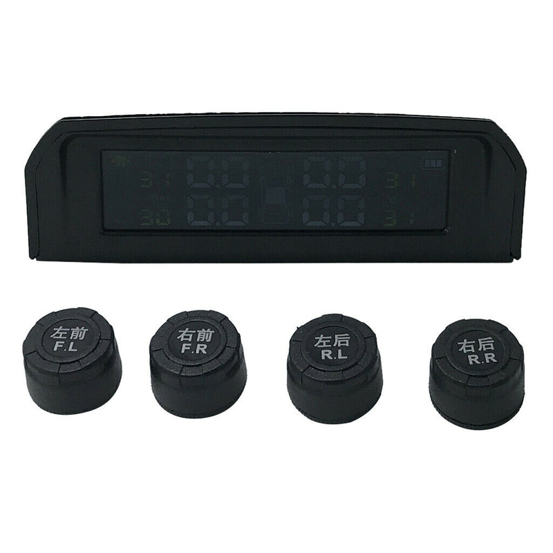 Wireless Car LCD TPMS Tire Pressure Monitoring With 4 External Sensors