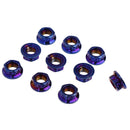 Titanium Nuts M6 Flange Nut Screws Bolts Motorcycle Bicycle Insert Lock N^