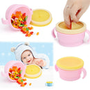 Baby Toddler Snack Bowls Feeding Food Dish Non Spill Proof w/ Lids Tableware