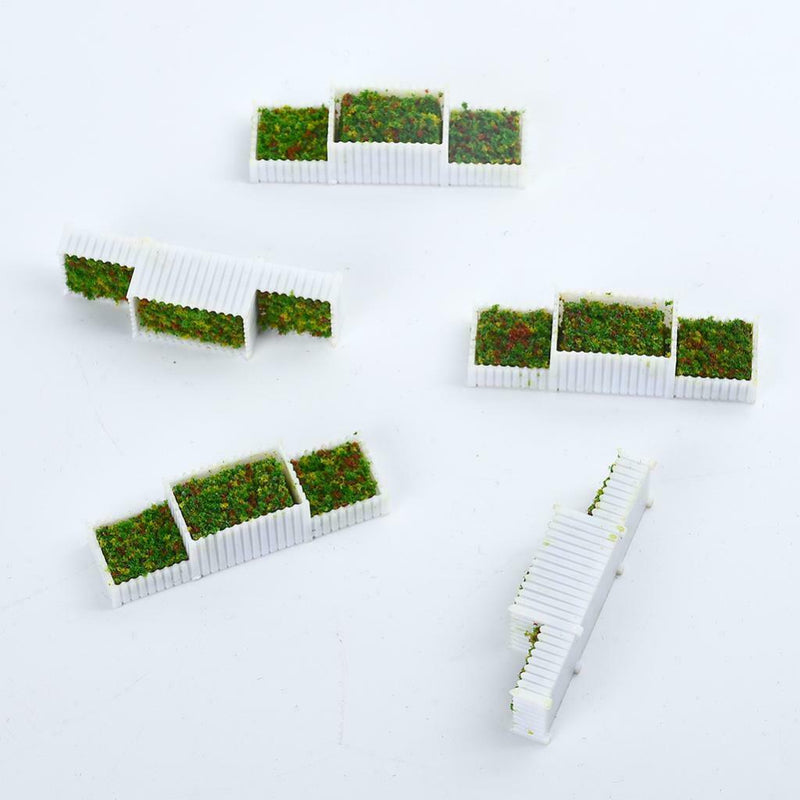 15 Packs N 1/150 Flower Beds Miniatures for Building Diorama Fairy Garden