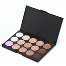 10PCS Makeup Brush Stonge Puff 15 Color Concealer Tool Set A