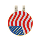 2.4cm USA Flag Metal Golf Ball Marker Magnetic Hat Clip Golf Accessories