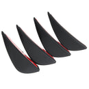 4Pcs Universal Car Front Bumper Fins Lip Spoiler Canards Splitters Chin Diffuser