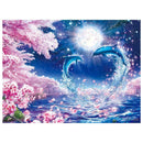 Dolphin 5D Diamond Painting Embroidery DIY Cross Stitch Kit Home Needlework
