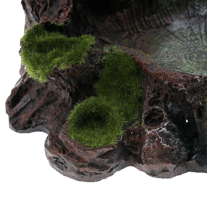 1xPlant Moss Decor Reptile Feeding Bowl Tortoise Gecko Bearded Dragon Water Dish