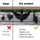 2-Pack Realistic Crows Extra Large Handmade Black Feathered Crow for Hallow D2L3