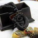 Car Pendant Ebony Wood Hang Decorations Chinese Fengshui Dragon Sculpture Crafts
