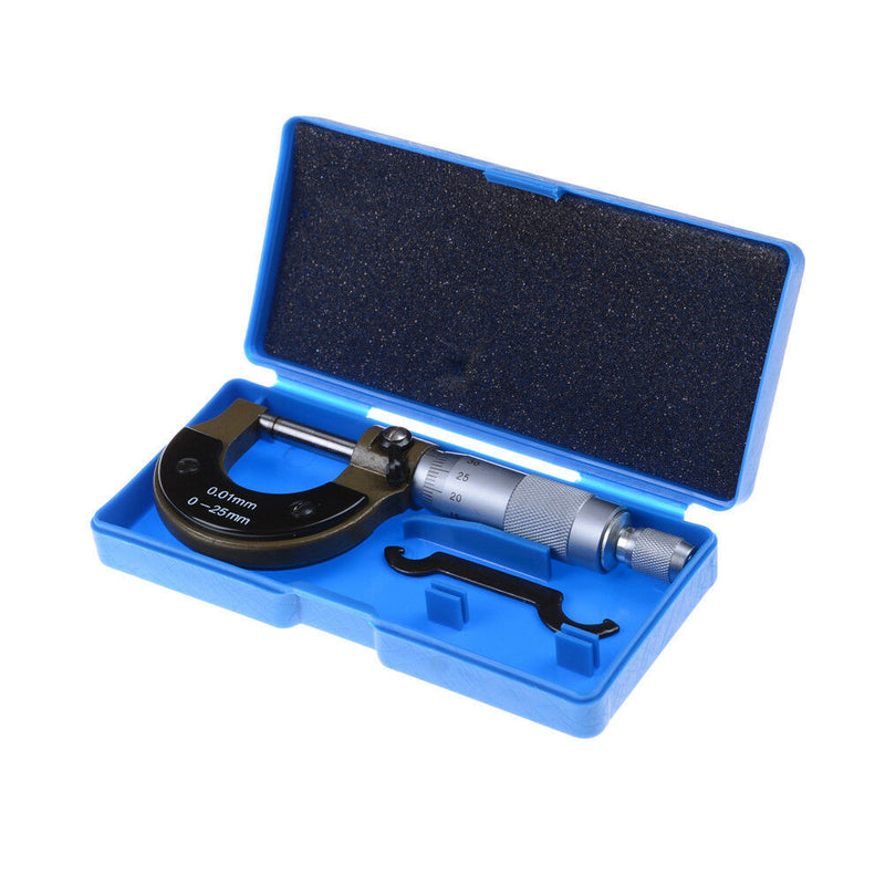 0-25mm 0.01mm Gauge Outside Metric Micrometers Tool With Metal Calipers Tool  Gw