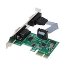 PCI-E PCI to Dual Serial DB9 RS232 2-Port Serial Adapter Controller Card Express