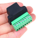 RJ45 Female to Screw Terminal 8 Pin Connector Ethernet Cable Extender Adapter FT