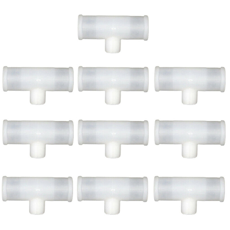 10pcs/set 3/4" PVC  Tee Fittings Joints for Treaded Chicken Nipples