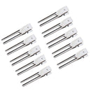 10xSINGLE PRONG ALLIGATOR CLIPS with TEETH HAIR BOWS METAL CLIPSJR