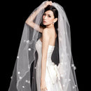 Tulle Wedding Dress Veils White Flowers Super Long Bridal Hair Veil Bride F