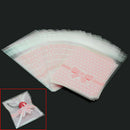 50x Self Adhesive Seal Plastic Bags Bowknot Pattern for Cookies Biscuit NEW WRV
