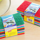 10pcs Scouring Pads Cleaning Cloth Dish Towel Colorful Home Scour Scrub_.