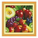 DIY Needlecrafts Stamped Cross Stitch Kits Fruits Pattern 11CT Cloth Embrodery