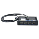 1X(3.5 Inch Floppy Bay 4 Ports USB 2.0 Hub USB2.0 Front Panel Expansion Ada