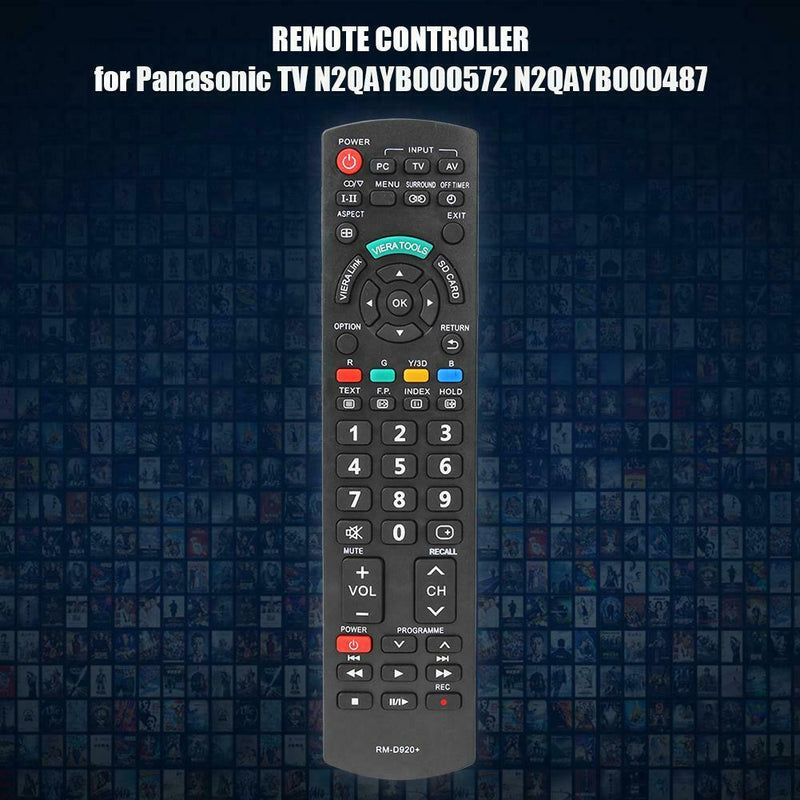 Replacement TV Remote Control for Panasonic N2QAYB000572 N2QAYB000487 EUR7628030