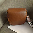 Fashion Crossbody Bag Women PU Leather Shoulder Saddle Bags (Light Brown)
