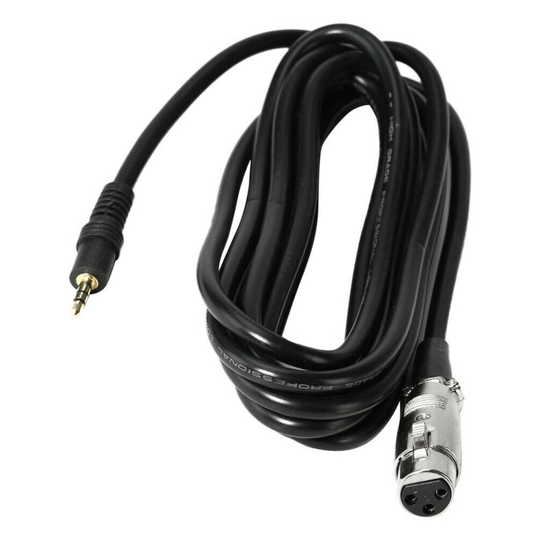 1.6ft Mic Cable Patch Cords - XLR Female to TRS Male 3.5mm Black Microphone