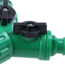 Irrigation 2 way Tap Garden Tap valve Hose Pipe Splitter Quick Connector Adapt&+