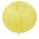 8 inch Round Chinese Paper Lantern DIY Paper Ball Lamp Party Decor (Yellow)