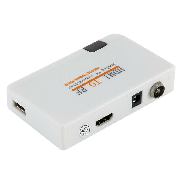 HDMI To RF Coaxial Converter Box With Remote Control White UK