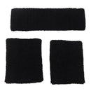 1x Headband and 2x Elastic Bracelets for sports - Black S4Q1