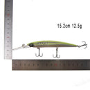 15.2cm 12.5g minnow fishing lures plastic baits hard lures bass crank bait  3C