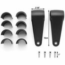 2x Motorbike Headlight Fork Mounting Brackets Clamps Left & Right Black