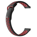 Soft Silicone Sport Replacement Wristband for Huami/Ticwatch (Black Red) A
