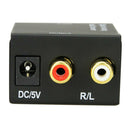 Digital Optical Coaxial Toslink to Analog RCA L/R Audio Converter Adapter --