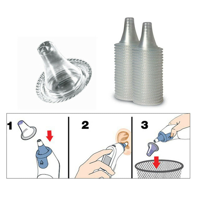 100XDigital Thermometer Probe Covers Ear Thermometer Refill Cap Lens Filters