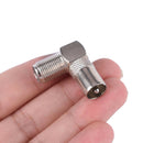 2pcs 90 Degree Right Angled TV Aerial Cable Connector RF Coaxial F Socket OZ OZ