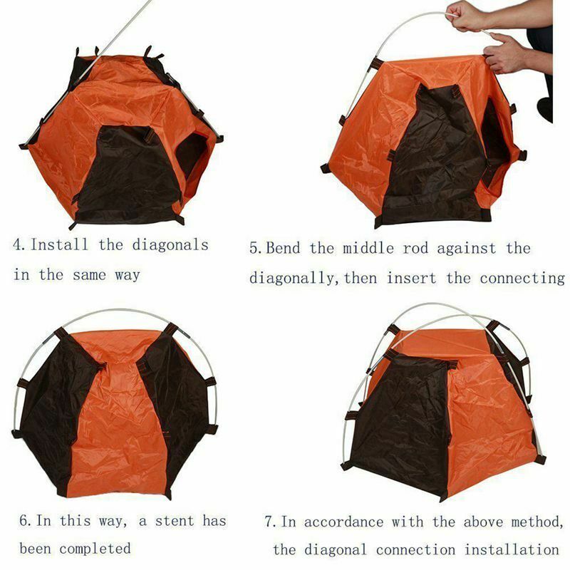 Portable Folding Camping Pet tent Dog House Cage Dog Cat Tent Easy Operatio Y4S9