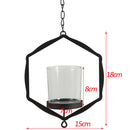 Chandelier Wedding Candle Holder Hanging Candle Holder Candlestick B -Black