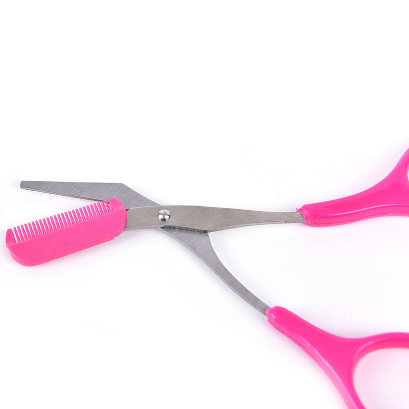 woman eyebrow trimmer scissors with comb grooming shaping shaver hair removal Gw