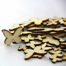 50pc Wooden Mini Mixed Wood Butterfiy Decor Craft Card HOT Making Scrapbook D1Y7