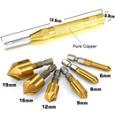 6pcs Hex Shank Five-blade Chamfering Drill Bit High Carbon Steel Titanium P S4M2