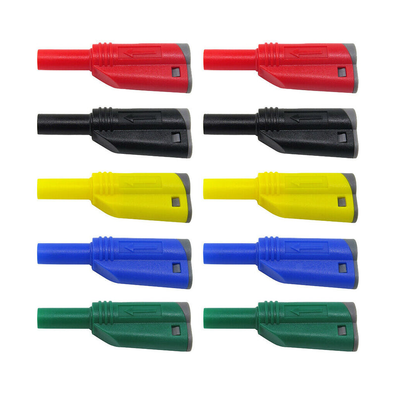 10Pcs/Pack Colorful 4mm Safety Banana Plugs Connectors