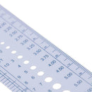 Plastic Knitting Knit Needle Size Gauge Ruler Measure Tools Sewing Tool Rul F3I4