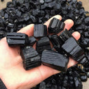 Lots Black Natural Tourmaline Stone Quartz Crystal Mineral Rough Design 100g Hot