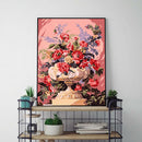 Painting By Numbers Kit DIY Brilliant Flower Canvas Oil Art Picture Craft