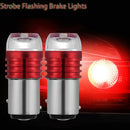 2X Red 1157 BAY15D P21/5W Strobe Flash Light Brake Blink Led Tail Reverse BulbM~