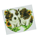 11CT Love Dogs Stamped Cross Stitch Kit Handmade Needlework Home Decor