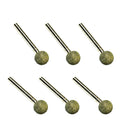 6 Pieces Round Head Grinding Bit Diamond Mounted Point 46 Grit 10mm/14mm