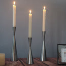 Pillar Dinner Candle Holder Candleholder Stand for Wedding Decor Silver_S